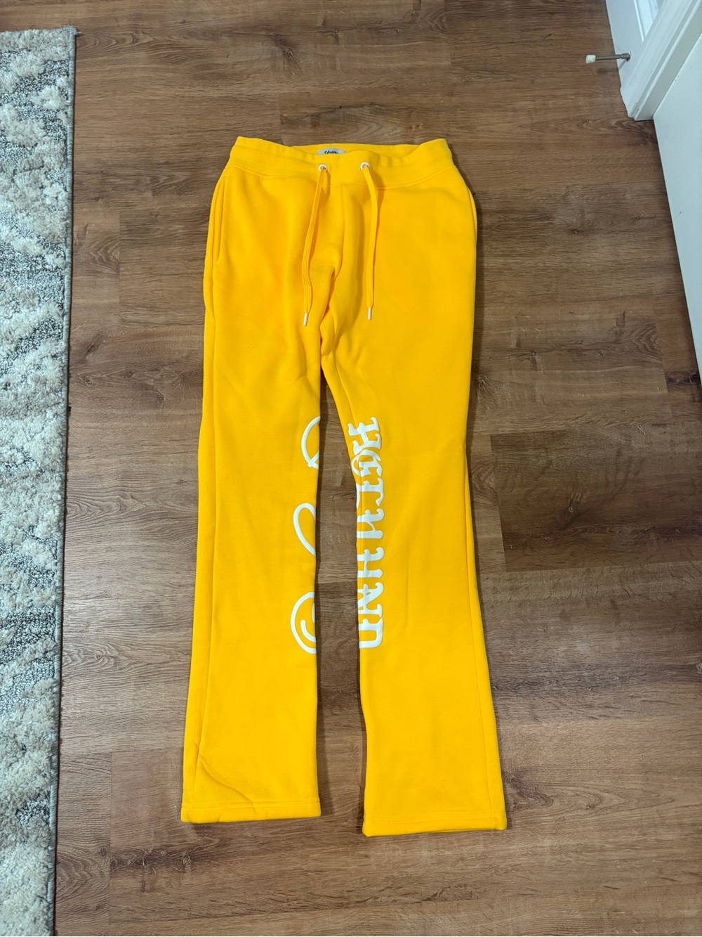 Yellow Graphic Sweatpants for Men